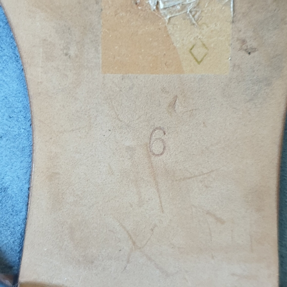 Madewell blue ballet lace-up straps flat suede US 6 Preowned excellent - Picture 7 of 7